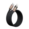 Data Cable Mcdodo CA-6941, USB-C to Lightning, Átlátszó kábel, 36W, 1.2m, Töltőfénnyel - Desert Gold thumbnail