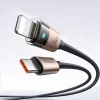 Data Cable Mcdodo CA-6941, USB-C to Lightning, Átlátszó kábel, 36W, 1.2m, Töltőfénnyel - Desert Gold thumbnail