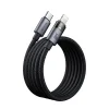 Data Cable (CA-6940) USB-C - Lightning, Átlátszó Kábel, 36W, 1,2m - Fekete, Töltési Fénnyel Mcdodo thumbnail