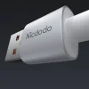 Data Cable Mcdodo CA-6892 Töltőkábellel és Töltésjelző Fénnyel, USB-C - USB-A, Átlátszó Kábel, 6A, 1.2m, Fehér thumbnail