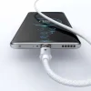 Data Cable Mcdodo CA-6892 Töltőkábellel és Töltésjelző Fénnyel, USB-C - USB-A, Átlátszó Kábel, 6A, 1.2m, Fehér thumbnail