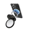 Mcdodo - 2 az 1-ben összecsukható mágneses telefonállvány sminktükörrel, bőr - Fekete (MR-7912) thumbnail