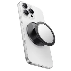 Mcdodo - 2 az 1-ben összecsukható mágneses telefonállvány sminktükörrel, bőr - Fekete (MR-7912)