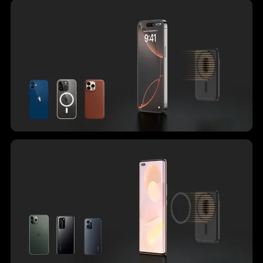 Mcdodo - Mágneses Kártyatartó (WH-7920) - 3 Kártya Kapacitással, Bőr, Ultra-vékony - Fekete - 5