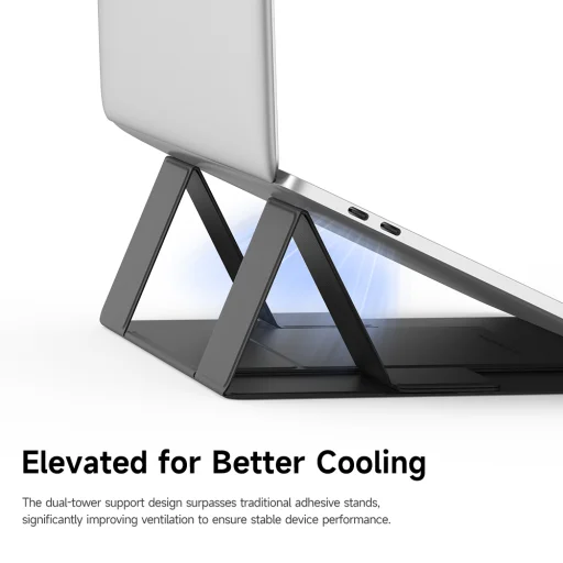 Laptop/Tablet Fekete Mcdodo - Leather Magnetic Foldable Stand (FS-8020), 3 Állítható Szög, 11-16"/7-11" - 4