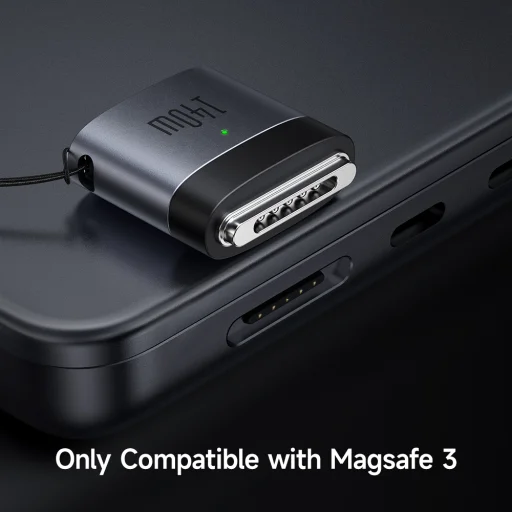 MacBook Air/Pro Fekete Mcdodo OTG Adapter (OT-6850) - Type-C to MagSafe 3, 140W, Alumínium Ötvözet, LED Kijelző - 3
