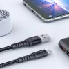 USB-ről Micro-USB-re Mcdodo Data Cable (CA-2281), Nylon Fonott, Alumínium Ötvözet, QC4.0/3.0, 1m - Fekete thumbnail