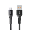 USB-ről Micro-USB-re Mcdodo Data Cable (CA-2281), Nylon Fonott, Alumínium Ötvözet, QC4.0/3.0, 1m - Fekete