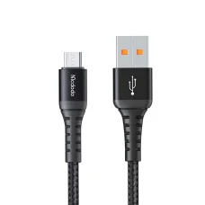 USB-ről Micro-USB-re Mcdodo Data Cable (CA-2281), Nylon Fonott, Alumínium Ötvözet, QC4.0/3.0, 1m - Fekete