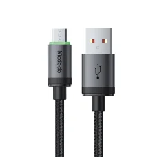 USB-Micro-USB Mcdodo Adatkábel (CA-3990) - Nylon Fonott, Alumínium ötvözet, QC4.0, 1m - Fekete