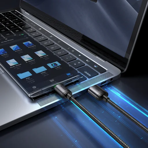 USB-Micro-USB Mcdodo Adatkábel (CA-3990) - Nylon Fonott, Alumínium ötvözet, QC4.0, 1m - Fekete - 7