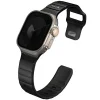 Apple Watch Series 1/2/3/4/5/6/7/8/9/SE1/2/3/Ultra1/2/3 42/44/45/49mm UNIQ Strap Stride FKM gumi fekete thumbnail