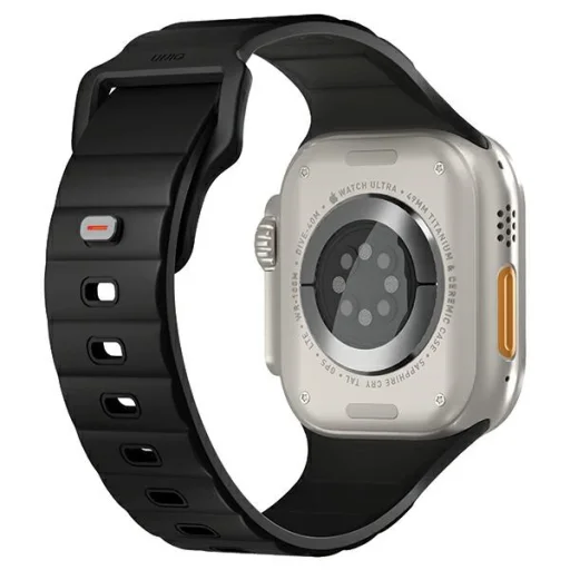 Apple Watch Series 1/2/3/4/5/6/7/8/9/SE1/2/3/Ultra1/2/3 42/44/45/49mm UNIQ Strap Stride FKM gumi fekete - 2