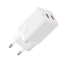 Baseus GaN5 Pro 40W hálózati töltő adapter 2xUSB-C - fehér