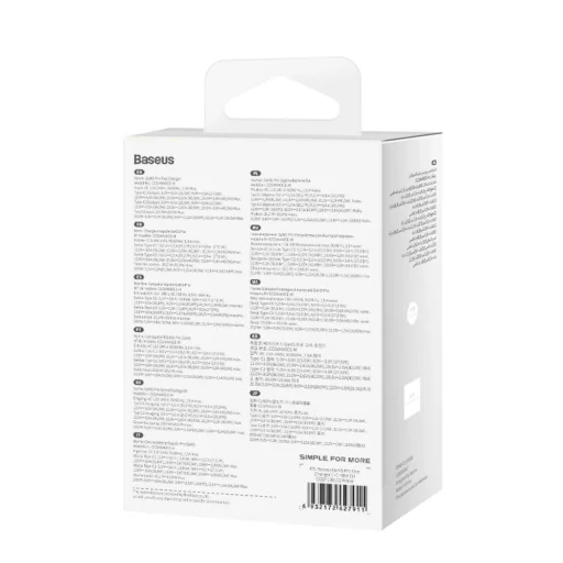 Baseus GaN5 Pro 40W hálózati töltő adapter 2xUSB-C - fehér - 9