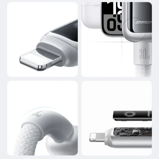 Joyroom S-A55 StarFlight 30W USB-C - Lightning 1,2m kábel - fehér - 9