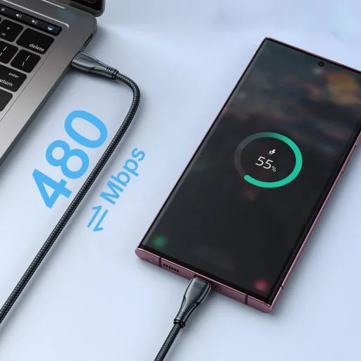 Joyroom S-A11 Surpass 60W USB-C - USB-C 0,25m kábel - fekete - 9
