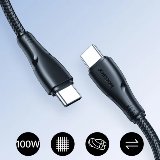 Joyroom S-A11 Surpass 60W USB-C - USB-C 0,25m kábel - fekete - 2