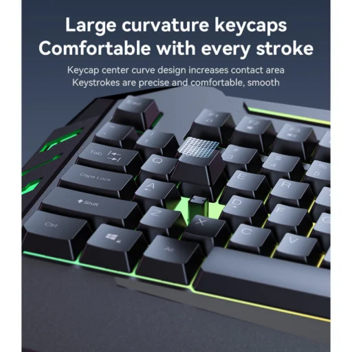 Vezetékes Gaming Billentyűzet Yesido KB21, RGB, 1,5m, Fekete - 5