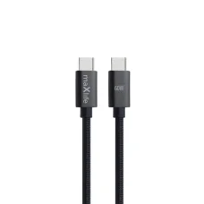 Maxlife MXUC-12 kábel USB-C - USB-C 1,0 m 60W fekete