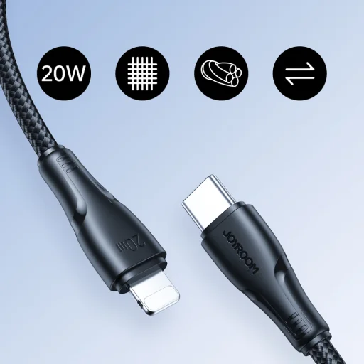 Joyroom S-CL020A11 Lightning - USB-C kábel 20W 480Mb/s 1.2m - fekete - 8