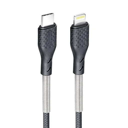 USB-C Lightning kábel Forcell F-Energy PD 3A 27W Carbon 1 m CB-01C fekete - 2