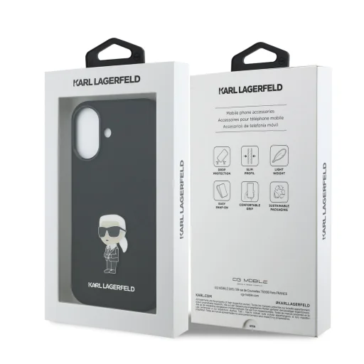 Karl Lagerfeld Liquid Silicone Metal Ikonik iPhone 17 tok - 7