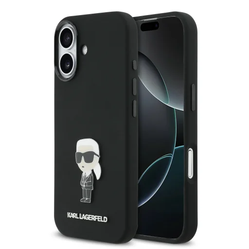 Karl Lagerfeld Liquid Silicone Metal Ikonik iPhone 17 tok - 1