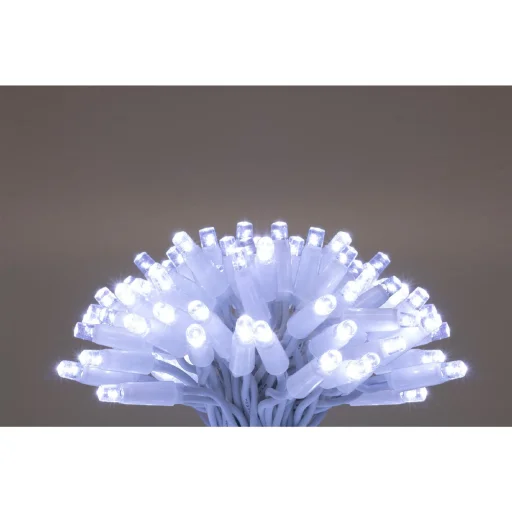  HOME KSIW100WH sorolható fényfüzér, 10 méter , 100db hidegfehér LED, fehér vezeték, kül- és beltéri kivitel  - 2