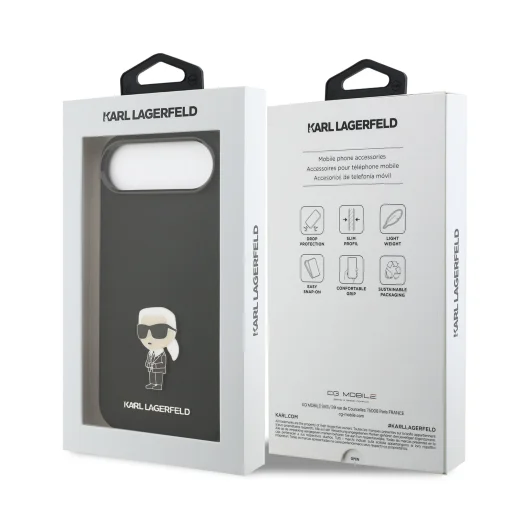 Karl Lagerfeld Liquid Silicone Metal Ikonik tok iPhone 17 Air - 7
