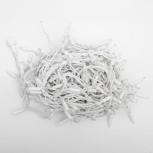 HOME KSFW200WH sorolható fényfüggöny, 4 méter, 200db hidegfehér LED, fehér vezeték, kül- és beltéri kivitel  - 4