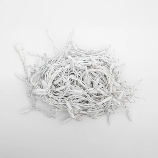 HOME KSFW200WW sorolható fényfüggöny, 4 méter, 200db melegfehér LED, fehér vezeték, kül- és beltéri kivitel  - 4