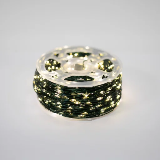 HOME ML1500WW micro LED-es fényfüzér, 150 m, 1500db melegfehér micro LED, 8 program, időzítés  - 2