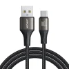 Joyroom Light-Speed ​​Series SA25-AC6 USB-A / USB-C Gyors Töltési Kábel 100W 1.2m - Fekete