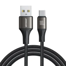 Joyroom Light-Speed ​​Series SA25-AC6 USB-A / USB-C Gyors Töltési Kábel 100W 1.2m - Fekete