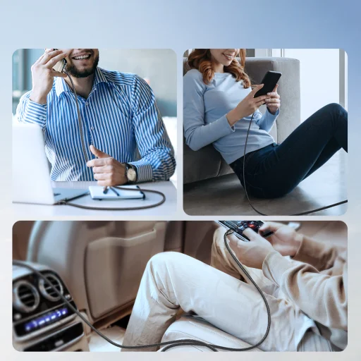 Joyroom Light-Speed ​​Series SA25-CC5 100W USB-C / USB-C kábel 1.2m - fekete - 12