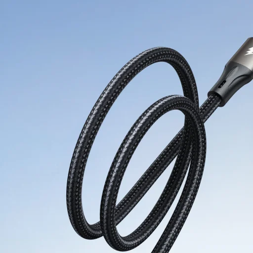 Joyroom Light-Speed ​​Series SA25-AC6 USB-A / USB-C Gyors Töltési Kábel 100W 1.2m - Fekete - 4