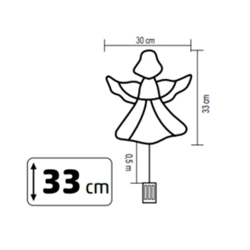 LED karácsonyi ablakdísz 35xLED/230V IP44 angyal meleg fehér 5005611 - 4
