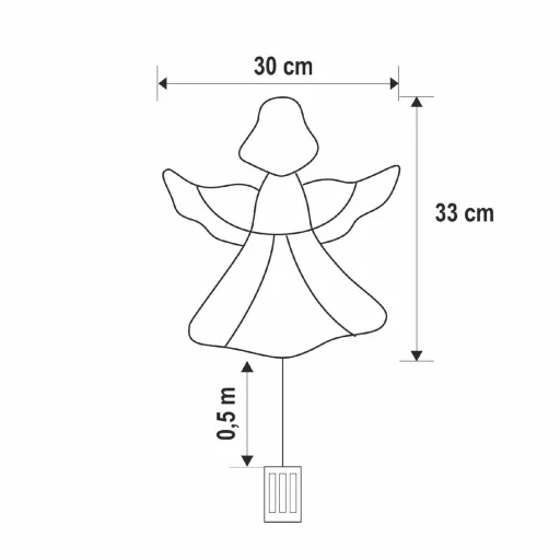 LED karácsonyi ablakdísz 35xLED/230V IP44 angyal meleg fehér 5005611 - 5