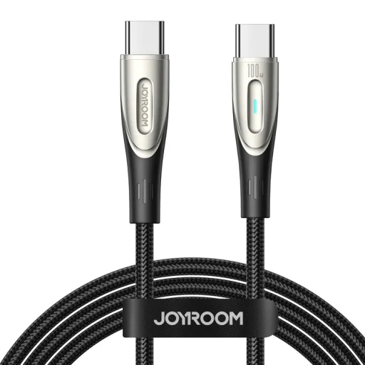 Joyroom Star-Light Series SA27-CC5 USB-C / USB-C kábel 100W 1.2m - fekete - 1