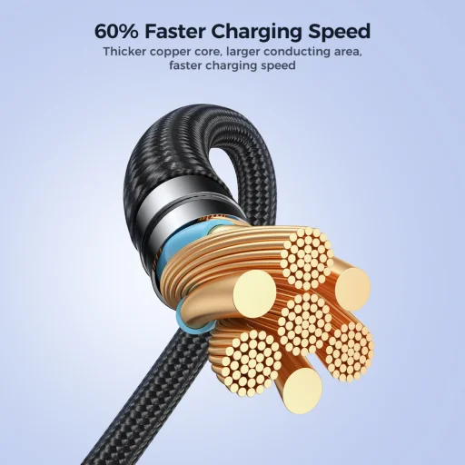 Joyroom Pioneer Series SA31-AC6 USB-A / USB-C kábel 100W 1.2m - fekete - 6