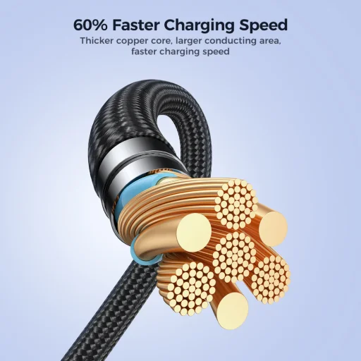 Joyroom Pioneer Series SA31-CC5 USB-C / USB-C kábel 240W 1.2m - fekete - 8