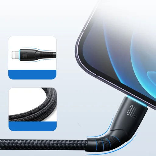 Joyroom Starry Series SA32-CL3 30W USB-C / Lightning kábel 1m - fekete - 13