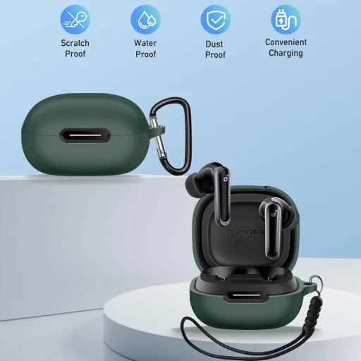 AirPods 1 / AirPods 2 Fekete Techsuit Szilikon Tok, Sima Ultravékony Anyagból tok - 5