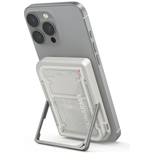 Powerbank Skinarma Nexus Mecha Mágneses Kitámasztó 5000mAh 20W PD USB-C MagSafe szürke - 3