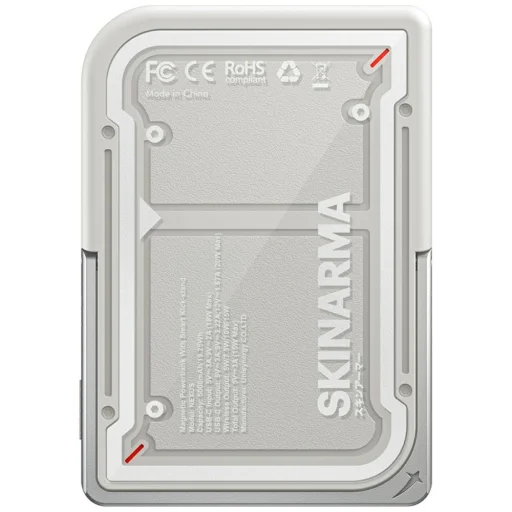 Powerbank Skinarma Nexus Mecha Mágneses Kitámasztó 5000mAh 20W PD USB-C MagSafe szürke - 1