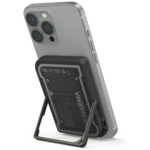 Powerbank Skinarma Nexus Mecha Mágneses Kitámasztó 5000mAh 20W PD USB-C MagSafe fekete, - 3