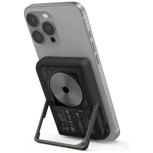 Skinarma Nexus Nova mágneses kick-stand powerbank 5000mAh 20W PD USB-C MagSafe fekete - 3