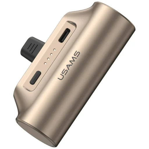 USAMS PB79 Mini Tail Plug hordozható power bank 3000mAh USB-C bézs - 1