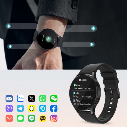 Colmi i28 Ultra okosóra szilikon szíj (Fekete) - 11